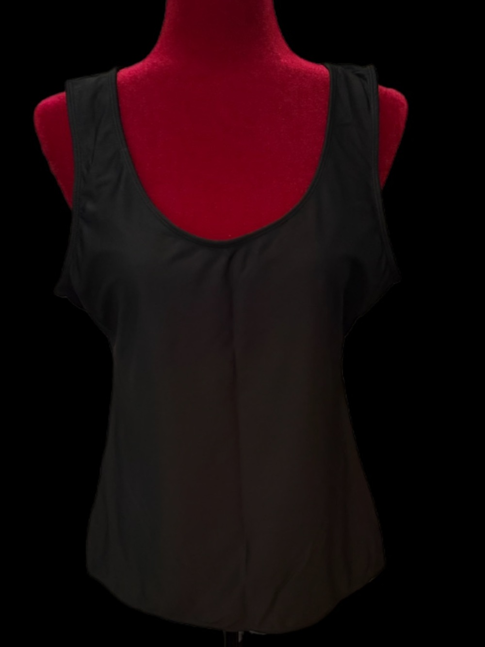 Black Women's TAPE MEASURE Spandex Scoop Neck Tank Top